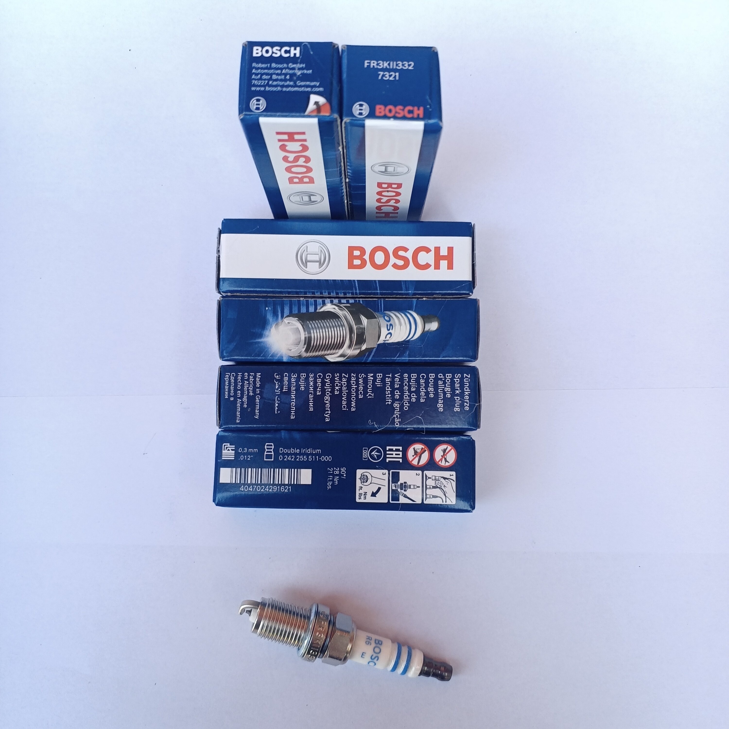 Spark Plug 0 242 255 511 FR3KII332 (0242255511) Double Iridium