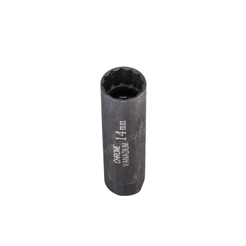 Hand tool 3/8" Bi-Hex 12pt 14mm Long Thin Wall Magnetic Spark Plug socket for BMW Mini/Bosch /Mercedes M156/Citroen/ (VT01925)