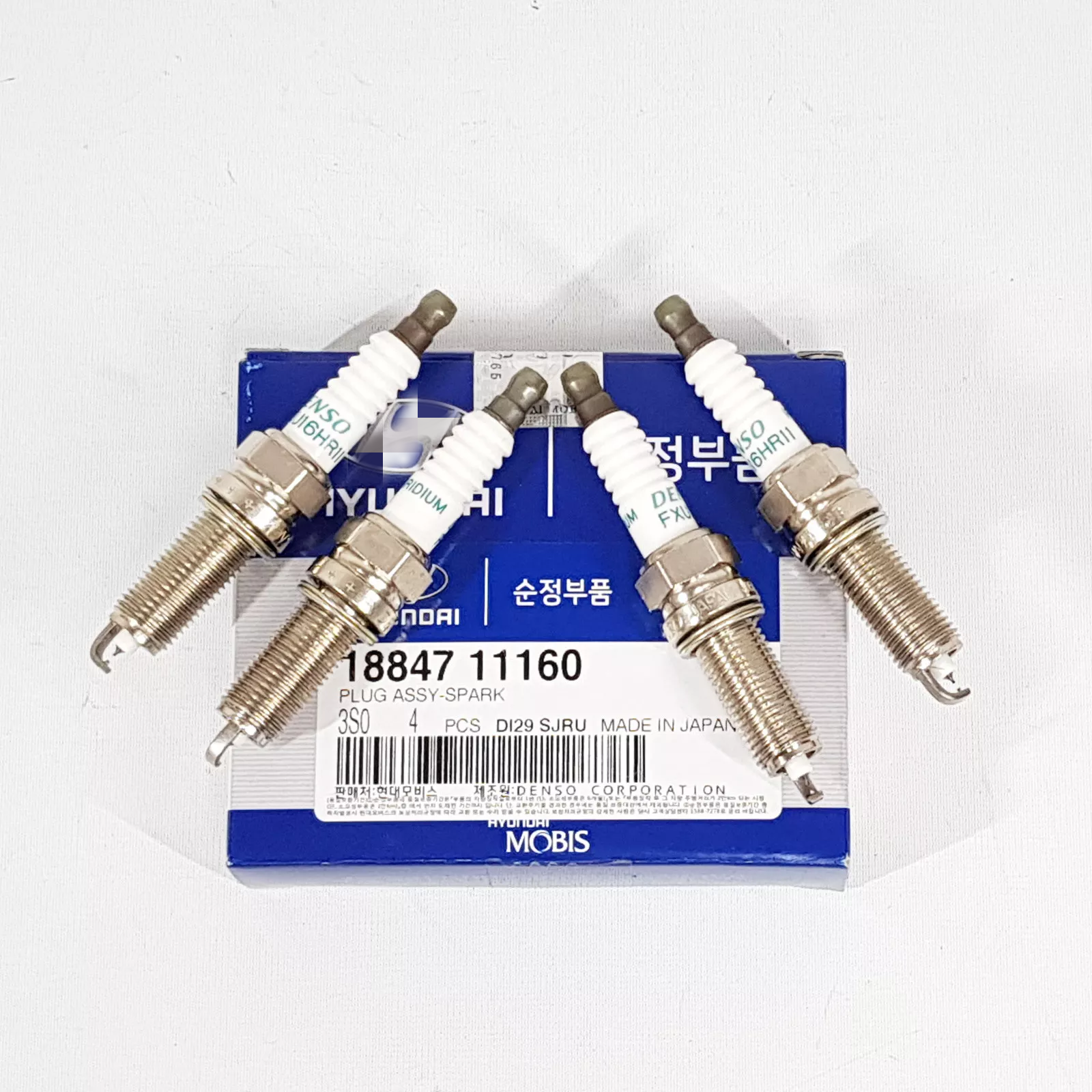 Genuine 4PCS Iridium Denso SPARK PLUG 1884711160 18847-11160 for HYUNDAI KIA Sonata Tucson Optima Sorento