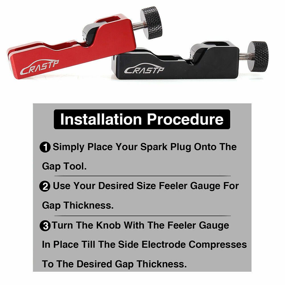 Universal Spark Plug Gap Tool Compatible with Most 10mm 12mm 14mm 16mm Spark Plugs Black