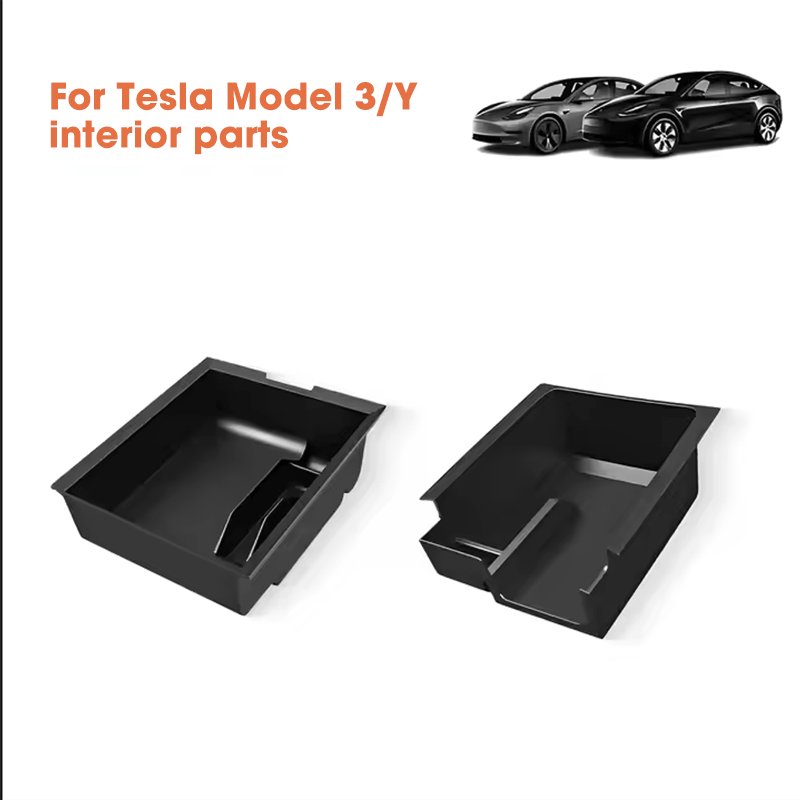Convenient Front Center Console Organizer Tray for Tesla Model 3/Y ABS Plastic Material for Rear Placement