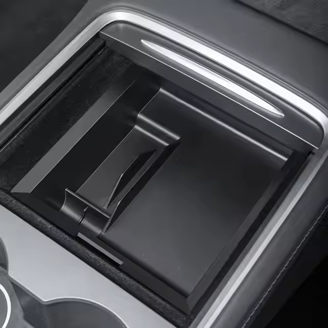 Convenient Front Center Console Organizer Tray for Tesla Model 3/Y ABS Plastic Material for Rear Placement