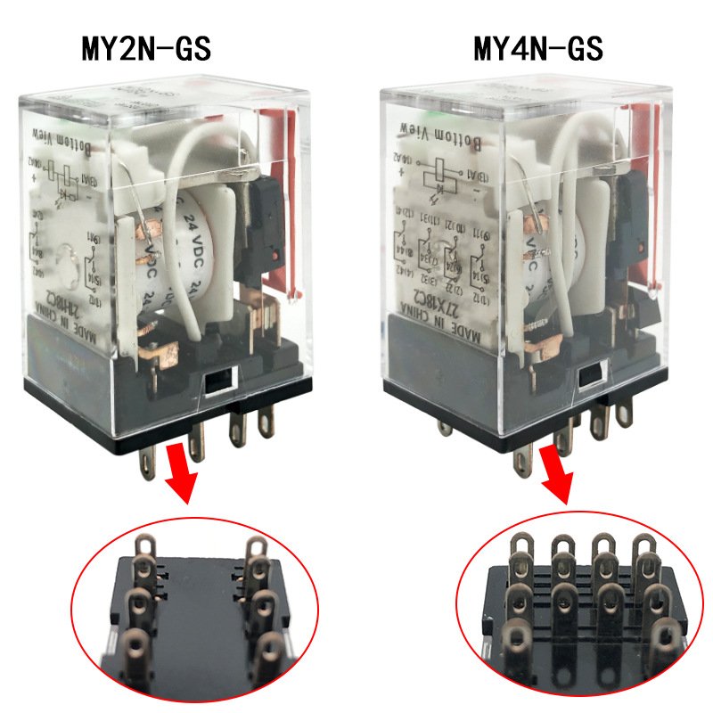 Wholesale O-m-r-o-n Small Intermediate Relay MY4N-GS DC24V 5A 4 NO 4 NC