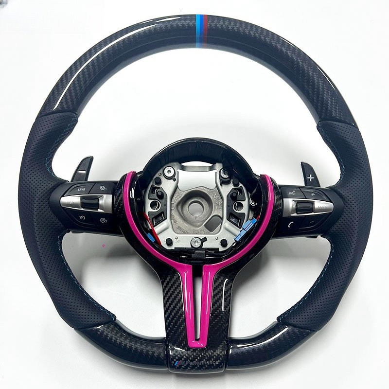 Wholesale Price Black perforated leather Carbon sports steering wheel leather carbon fiber