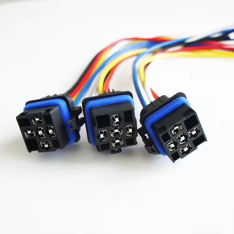 Waterproof Auto Relay JD2912 12v 24v 40a 45a 4 Pin 5 Pin Car Automotive Relay Socket Wire Harness Set
