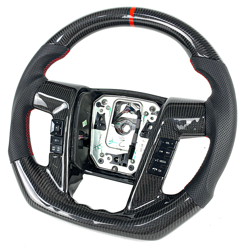Customized carbon fiber steering wheel car interior for Ford Raptor F150 6.2 2010 2011 2012 2013 2014