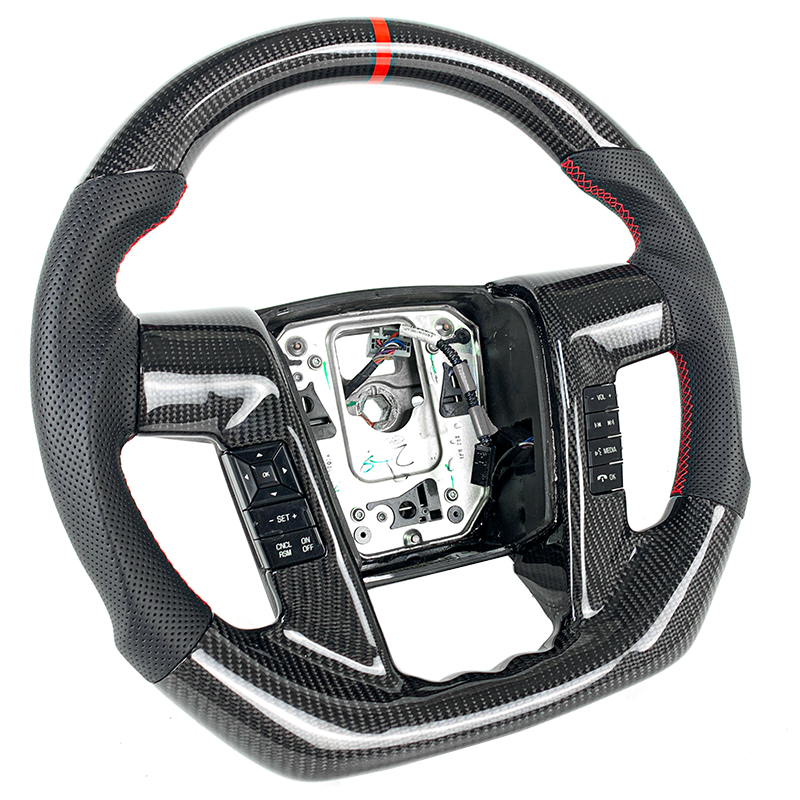 Customized carbon fiber steering wheel car interior for Ford Raptor F150 6.2 2010 2011 2012 2013 2014