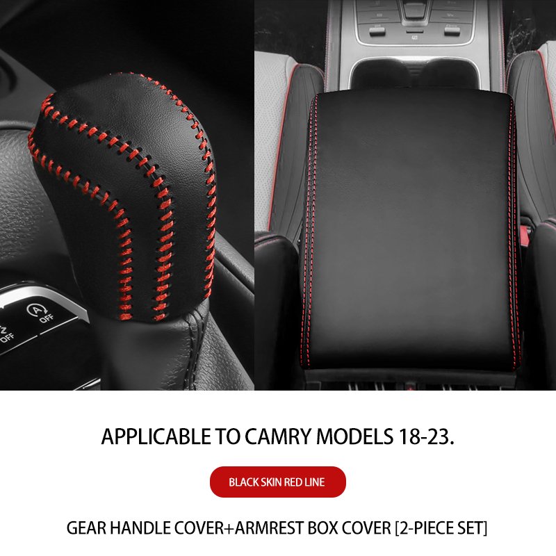 Hot-selling Leather Hand-sewn Shift Handle Cover 06-23 Toyota New Camry Gear Sleeve Gear Sleeve