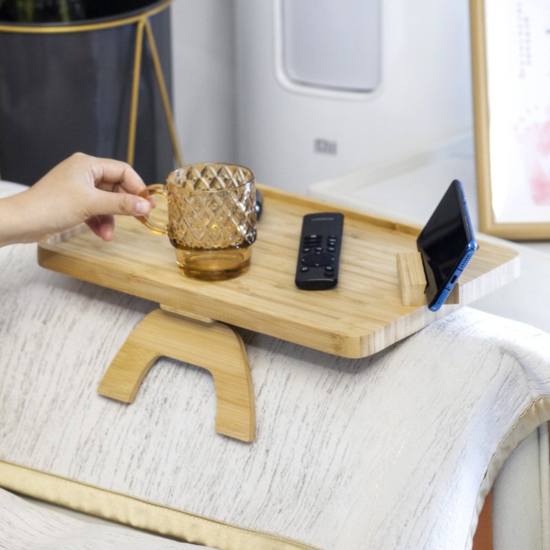Sofa Arm Tray Table Foldable Sofa Arm Table Wood Sofa Side Table Portable Couch Armrest Tray