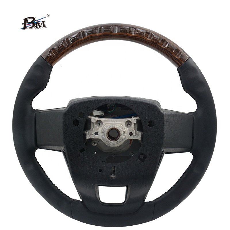 Upgrade For Toyota HILUX REVO 2016 2017 2018 2019 2020 2021 2022 2023-UP Peach Wood Leather Car Sport Style Steering Wheel