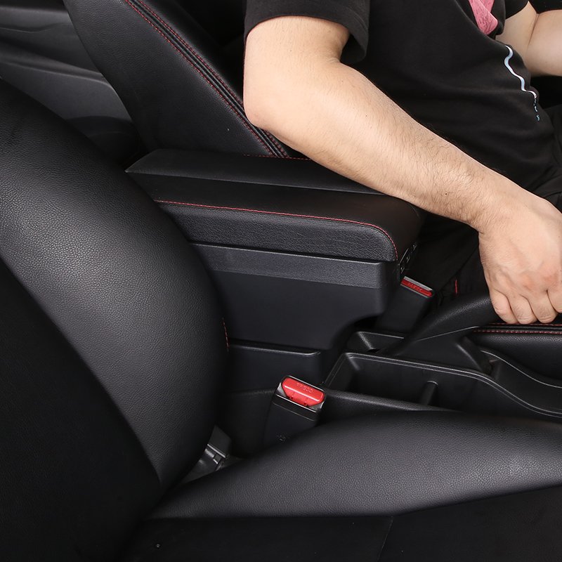 TONC Exclusive Vehicle Upgrade for SUZUKI SX4 - Deluxe ABS Armrest Box with USB Charging and Smart Storage Solution
