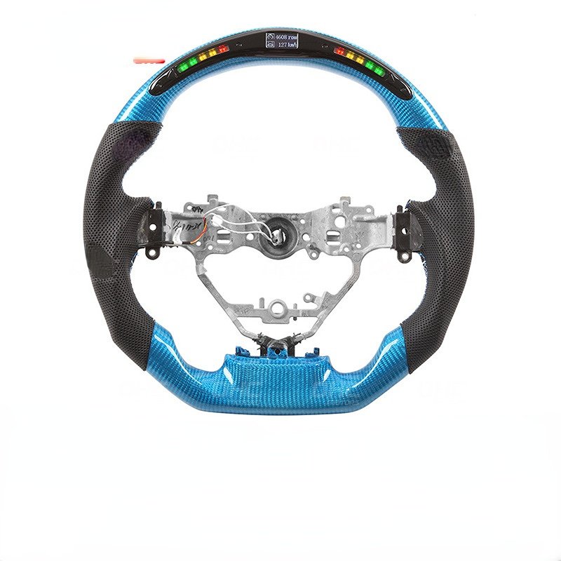 Suitable for 15-22 Mustang carbon fiber left and right suede car modified steering wheel
