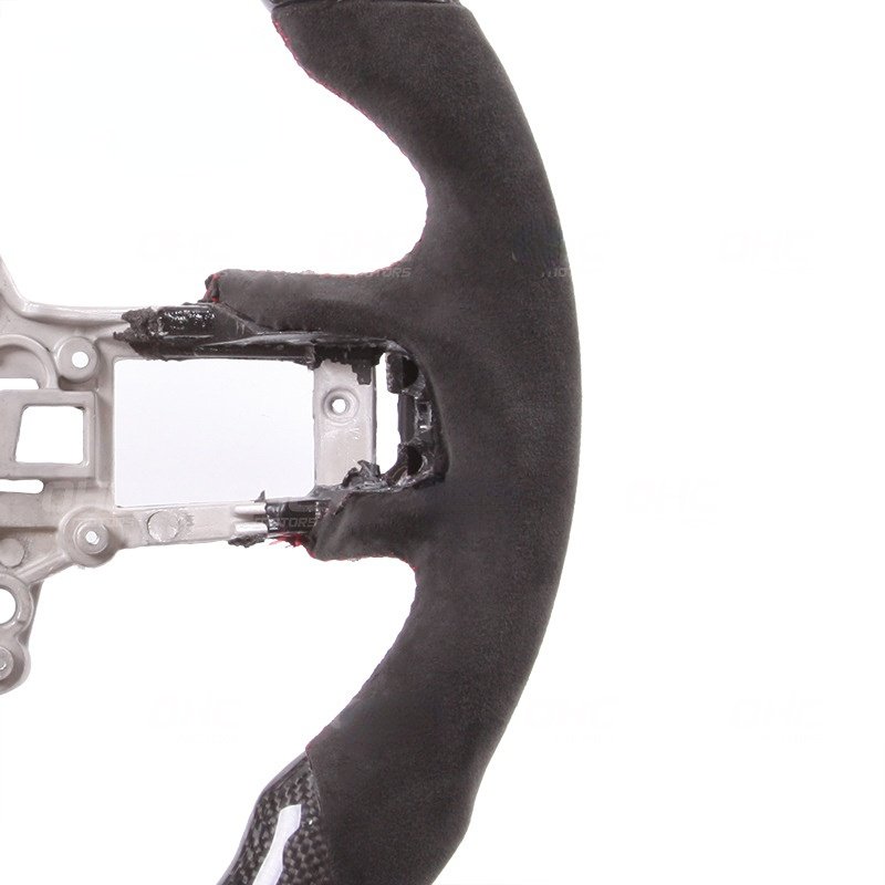 Suitable for 15-22 Mustang carbon fiber left and right suede car modified steering wheel