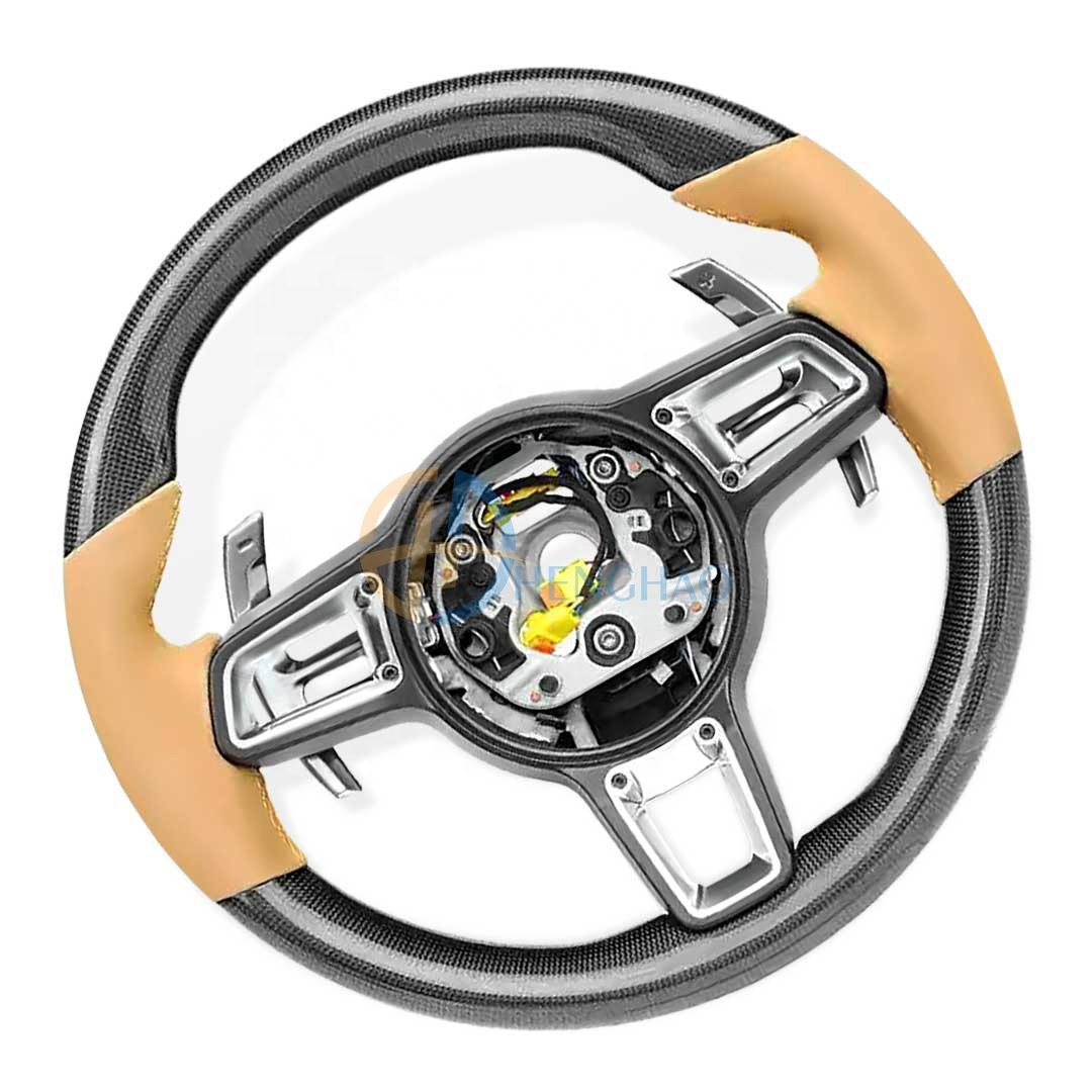 Factory Wholesale Price Carbon Fiber Steering Wheel For Porsche Cayenne Macan Boxster 718 911 Cayman Panamera Upgrade GT Style