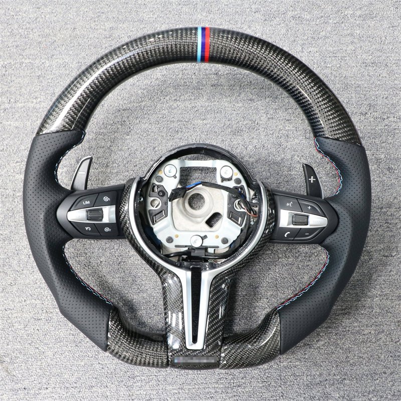 Car Steering Wheel M Performance for BMW F30 F32 F10 F20 F82 E46 E60 E90 M3 M5 Leather LED Carbon Fiber Steering Wheel