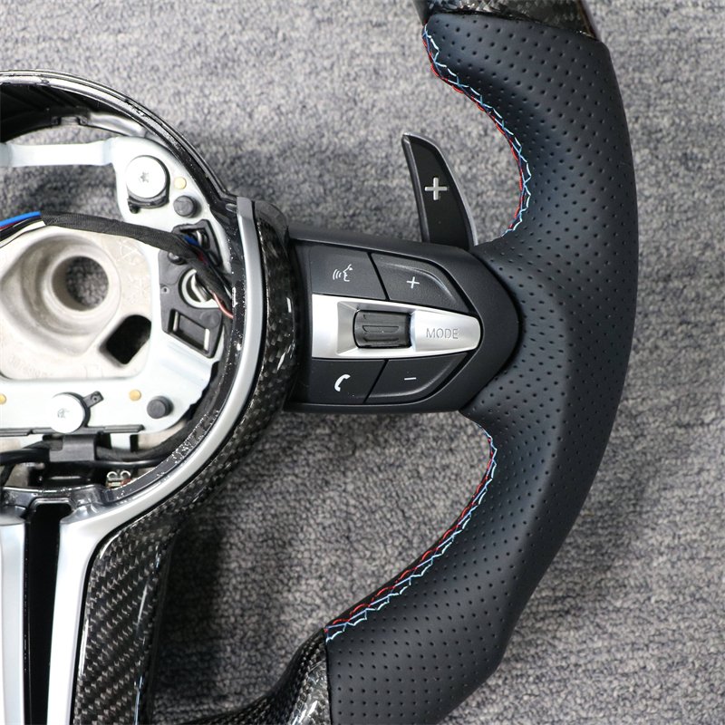 Car Steering Wheel M Performance for BMW F30 F32 F10 F20 F82 E46 E60 E90 M3 M5 Leather LED Carbon Fiber Steering Wheel