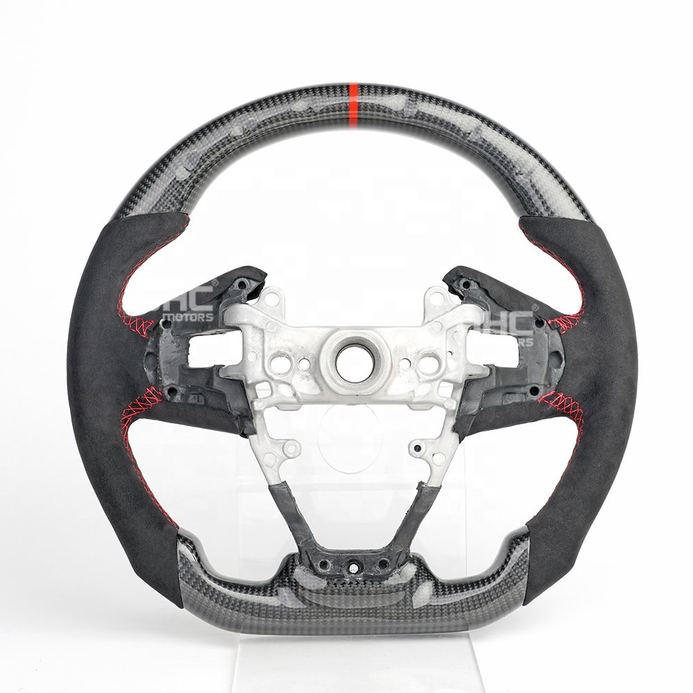 Wholesale Price Type R Steering Wheel For 2016 2018 2019 2020 2021 Honda 10th Gen Civic Carbon Fiber Steering Wheel Alcantar-a