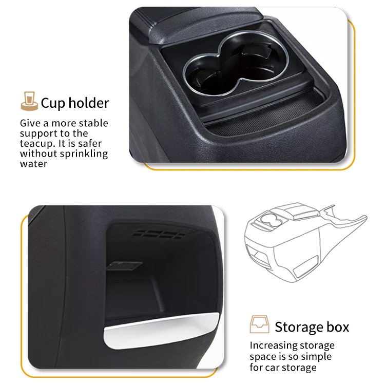 Abs Material Car Armrest Box for Car V-class W447 VITO Center Console Armrest Storage Box