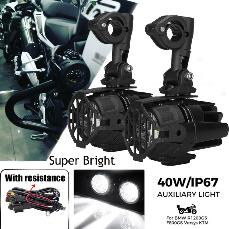 Yosovlamp Suitable for B-M-W Waterbird Fog Lights LED Auxiliary Lights Universal Motorcycle Modified LED Spotlights