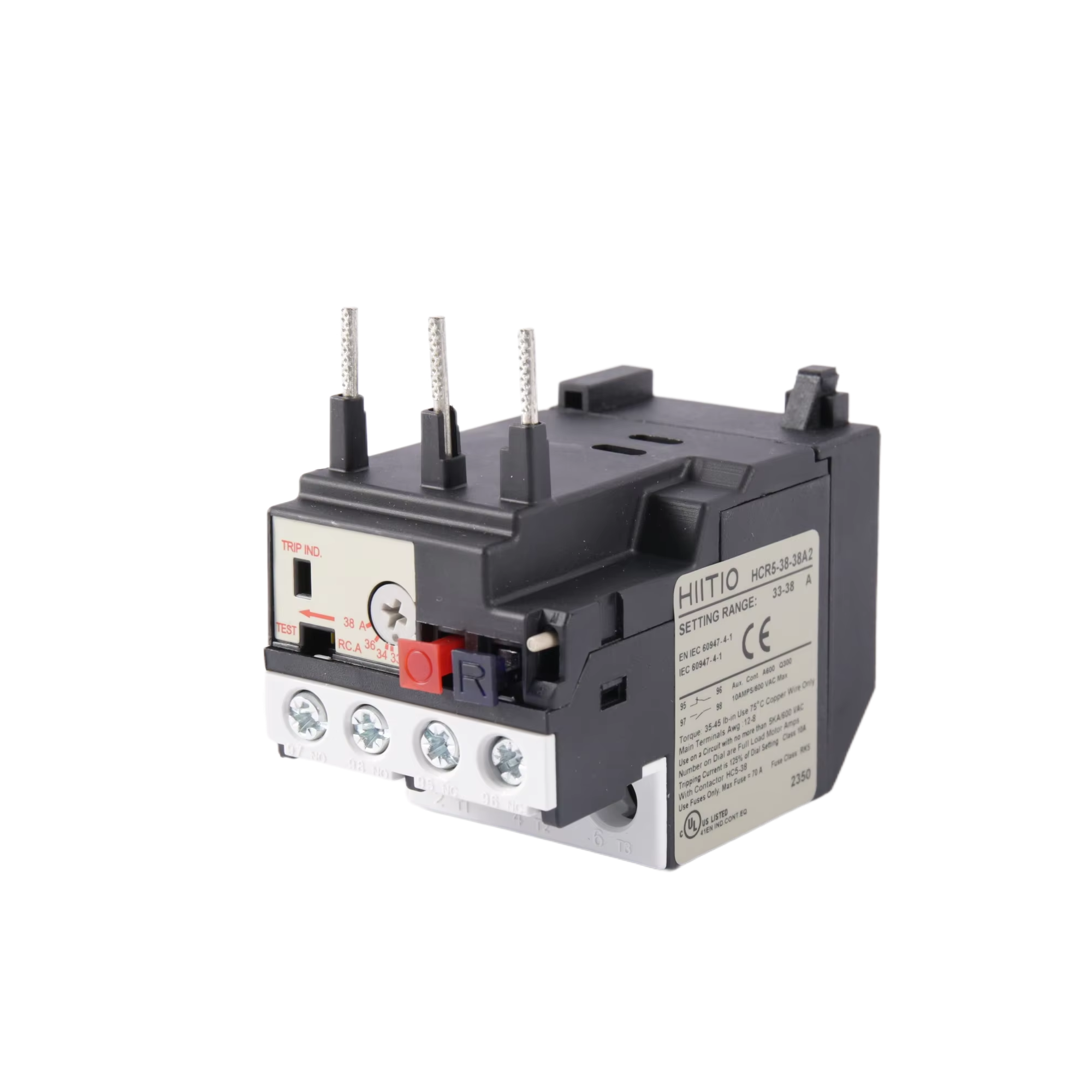 HIITIO IEC Magnetic Manufacturer Relay 0.16-336A 660V/690V Electric Thermal Overload Relay 50/60Hz for Motor protection