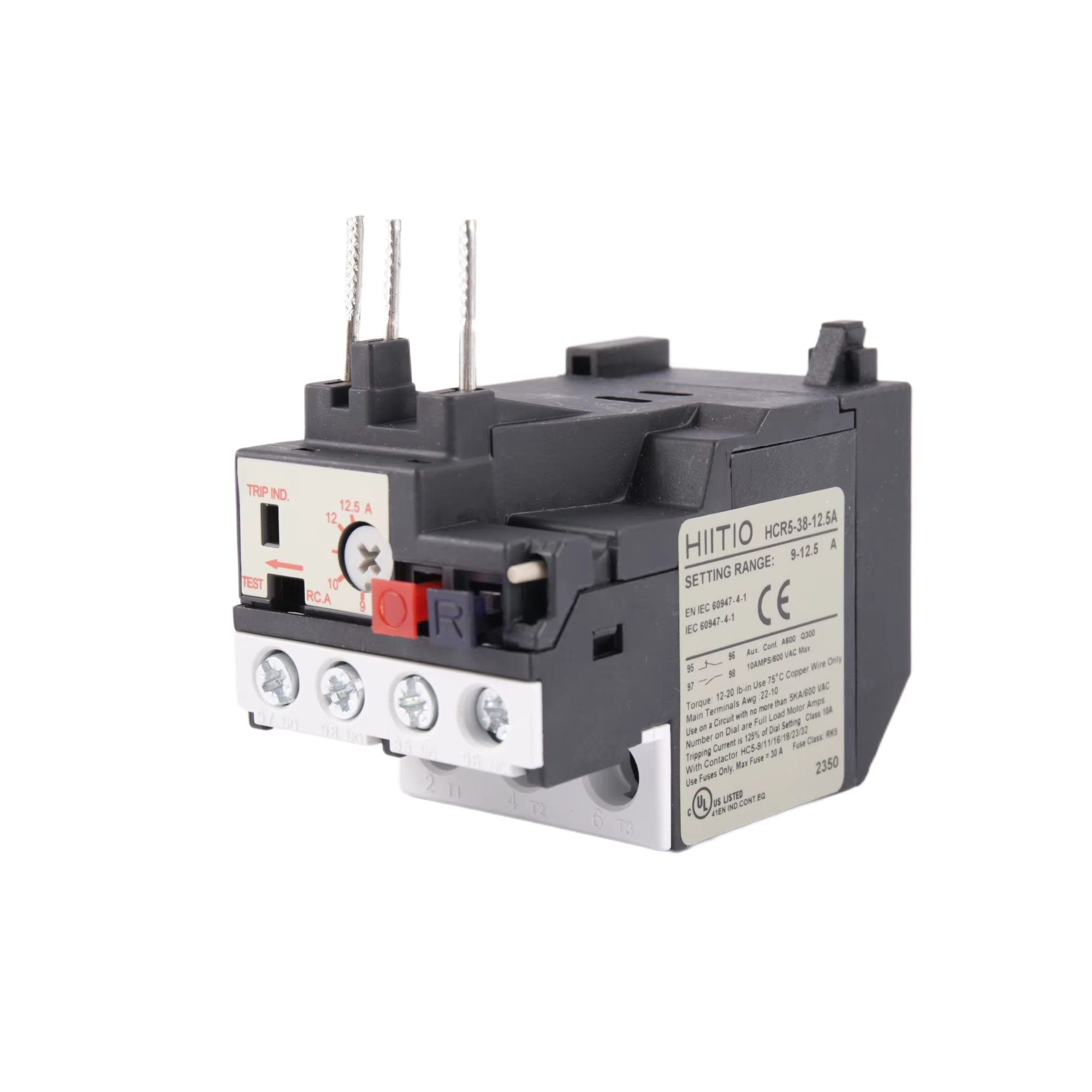 HIITIO IEC Magnetic Manufacturer Relay 0.16-336A 660V/690V Electric Thermal Overload Relay 50/60Hz for Motor protection