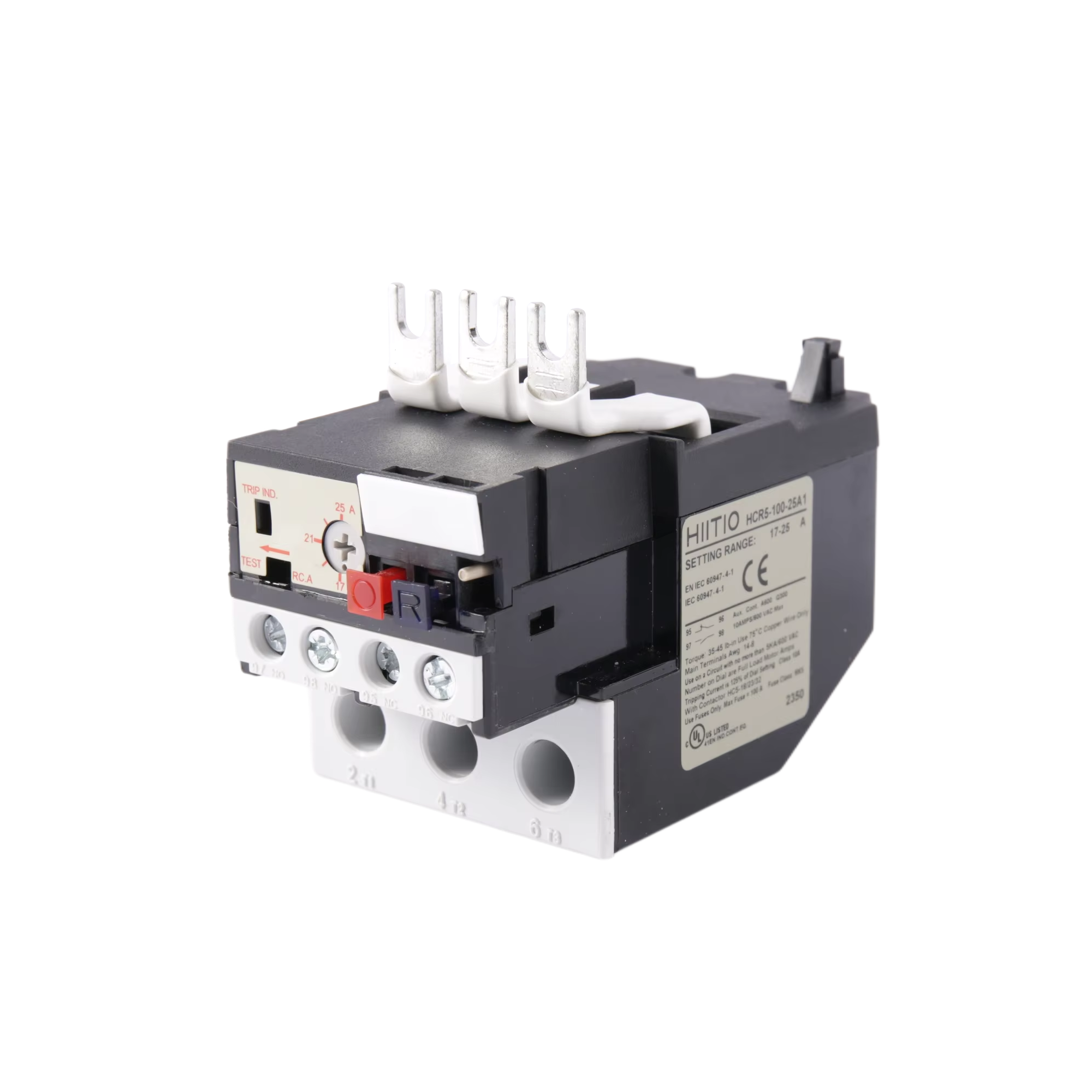 HIITIO IEC Magnetic Manufacturer Relay 0.16-336A 660V/690V Electric Thermal Overload Relay 50/60Hz for Motor protection