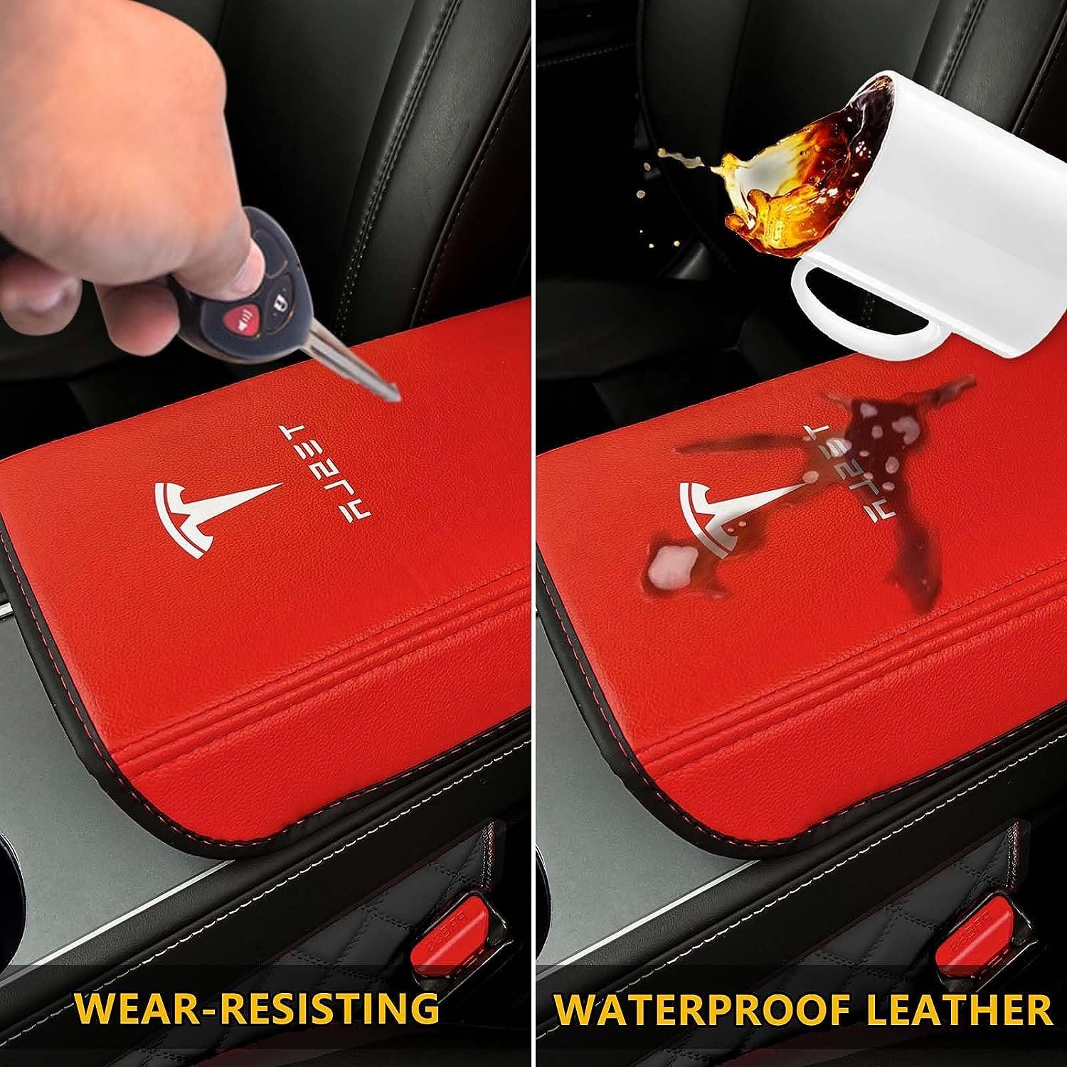 Central Control Armrest Box Protective Cover Car Interior Center Console Armrest Cover for Tesla Model 3/Y 2023 Accessories