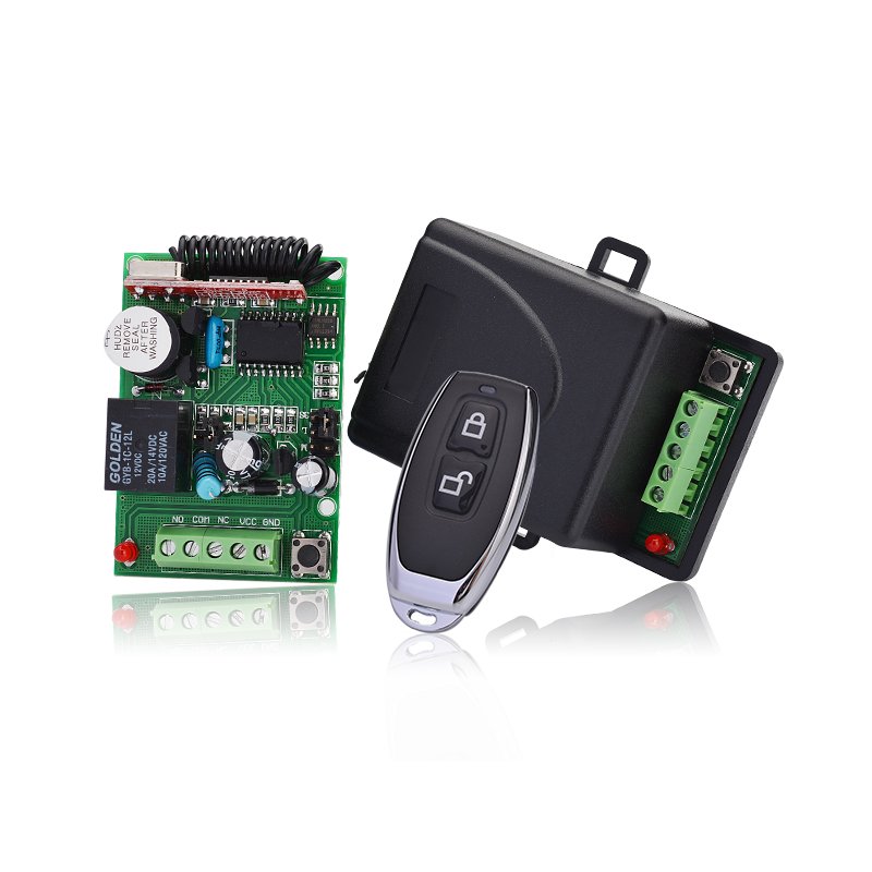 DC 12V 10A 1CH 433MHz Relay Wireless RF Remote Control Switch Module Receiver With Transmitter