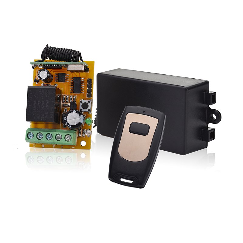 DC 12V 10A 1CH 433MHz Relay Wireless RF Remote Control Switch Module Receiver With Transmitter