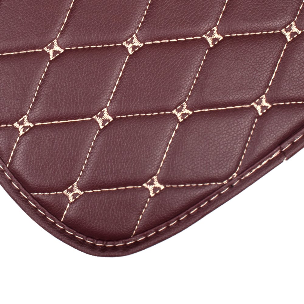 PVC Leather Car Armrest Storage Box Cushion Luxury Diamond Design with Business Style Fit for Car Interior Protection Function