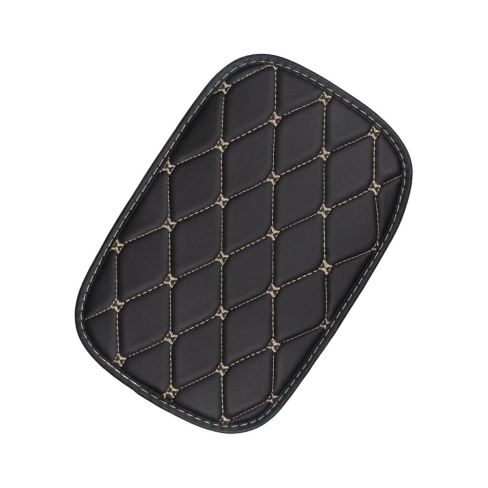 PVC Leather Car Armrest Storage Box Cushion Luxury Diamond Design with Business Style Fit for Car Interior Protection Function
