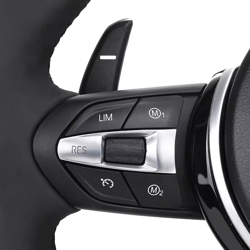 M Sport Glossy Black Carbon Fiber Trim Leather Steering Wheel for BMW F07 F10 F20 F30 F32 G12 G20 G30 M3 F80 M4 M5 X5 E70 E90