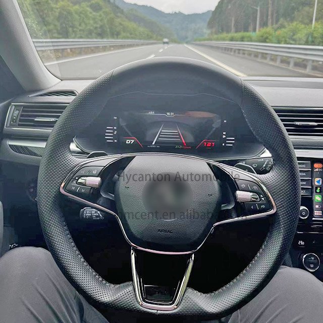 High quality Modification Superior quality Leather Steering Wheel For Skoda superb octavia car Steering Wheel
