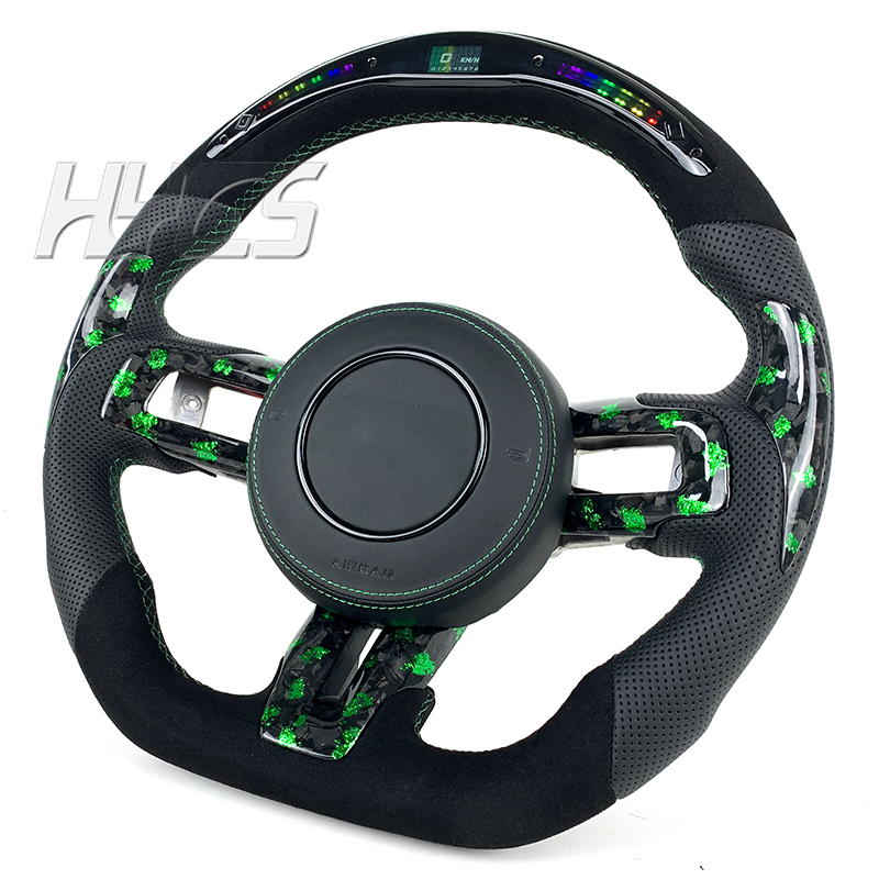 Car Interior Accessories Forged Carbon Fiber Steering Wheel For Ford Mustang 2015-2023