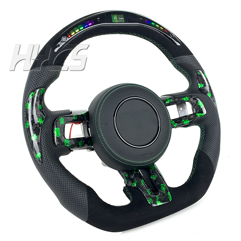 Car Interior Accessories Forged Carbon Fiber Steering Wheel For Ford Mustang 2015-2023