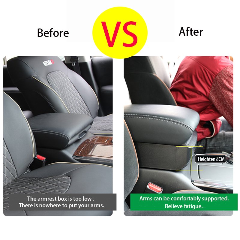 Heighten Central Armrest Box for Nissan Patrol Y62 Armada 2013-2020 Central Control Storage Box Car Accessories