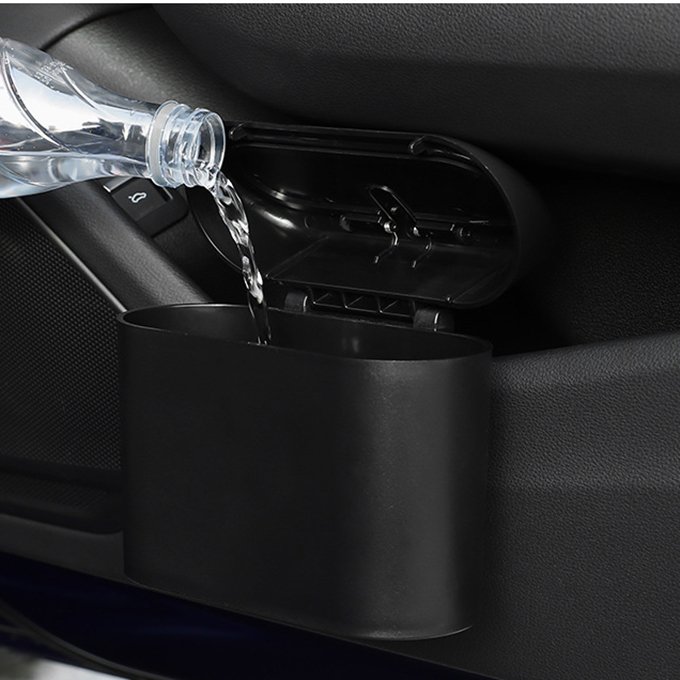 Customized Multifunctional Car Trash Can Armrest Mount Seat Car Trash Bag Storage Box Organizers Waste Bin Trash Containers