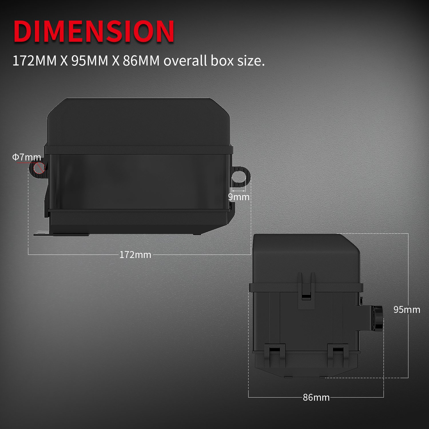 6 Way Auto Relays 12VDC Automotive Fuse Relay Block Panel 40A 4Pin & 5Pin Relays with Fuses and Terminals for Automotive Use
