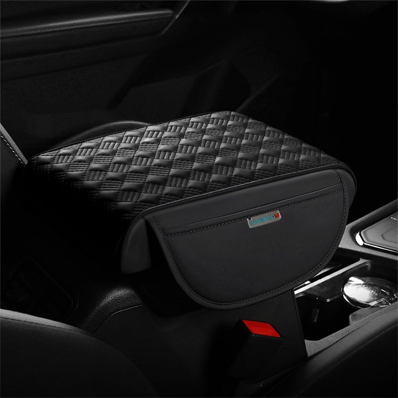 General Motors Elbow Forearm Cover Wrist Rest Support With Pocket PU Leather Car Center Console Extender Armrest Box Protector