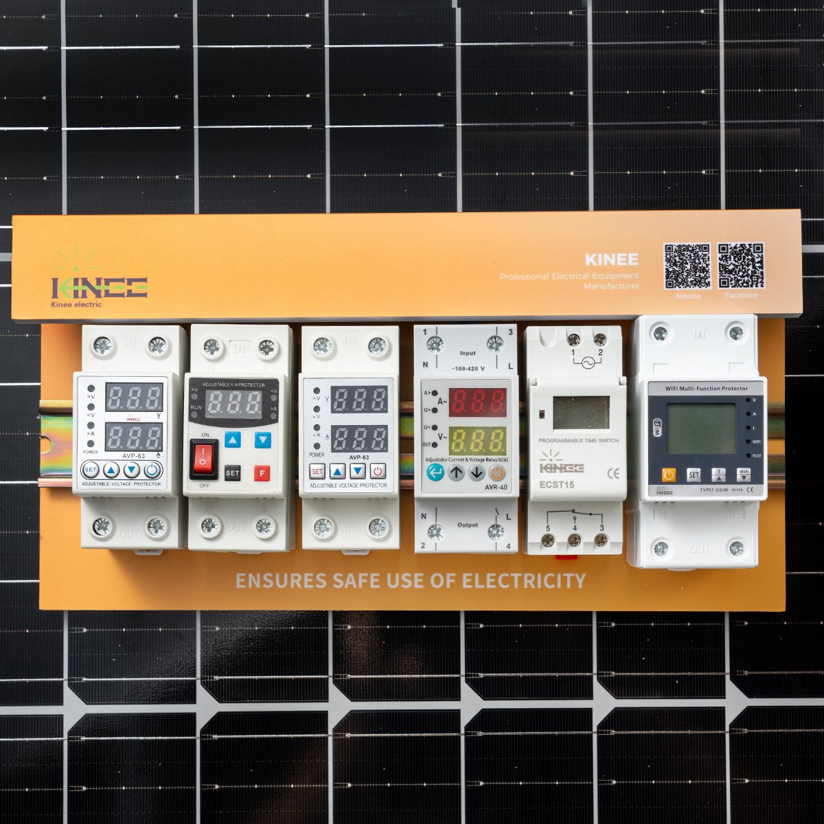 KINEE 100A Three Auto Phase Selector Functional Over Current Voltage Protector Intelligent Changeover Switch Protective Device