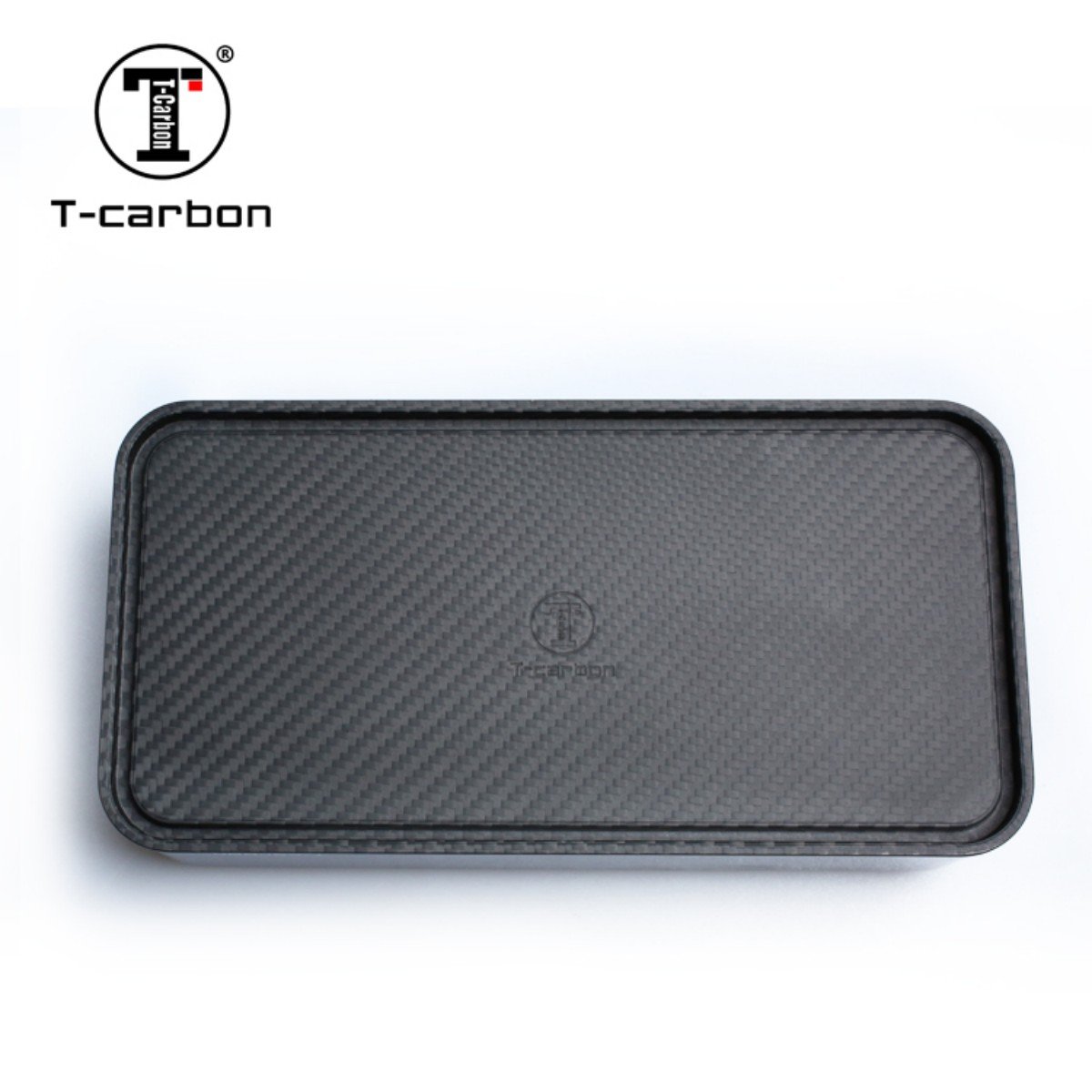 T-carbon Carbon Fiber Car Tissue Box Armrest Box Interior Storage Towel Sets Tray Paper Seat Type Box for Car Home Office