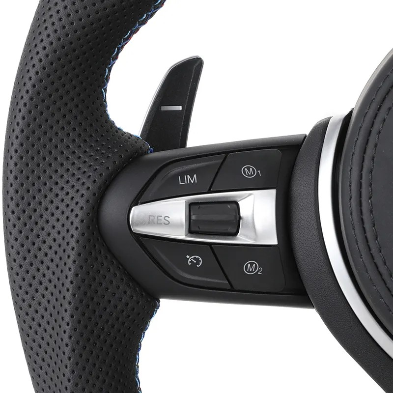 Flat Bottom Full Leather LED M Sport Steering Wheel for BMW F10 F15 F20 F22 F30 F32 X5 E70 X6 E71 E90 E92 F80 F82 F87 F90 M8 F92