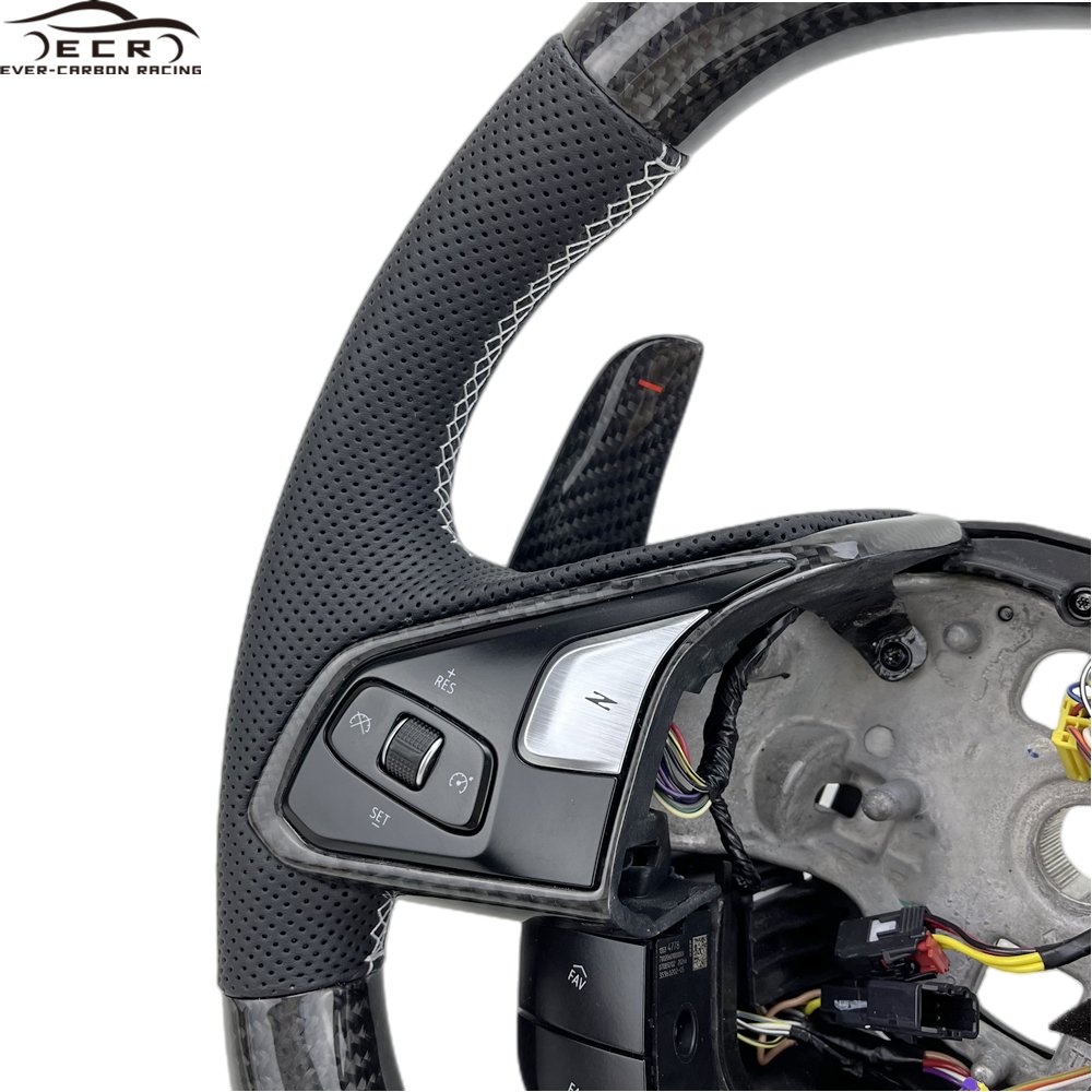 Ever-Carbon Racing ECR High Quality Customized Heated Car Steering Wheel For 2020-2024 C8 Corvette Carbon Fiber Steering Wheel
