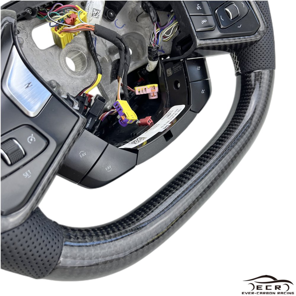 Ever-Carbon Racing ECR High Quality Customized Heated Car Steering Wheel For 2020-2024 C8 Corvette Carbon Fiber Steering Wheel