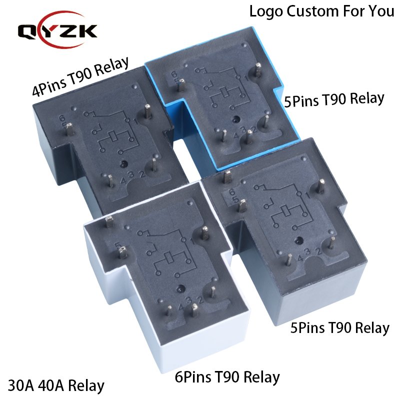 30a 40a Electromechanical Normally Open Mini 3 Volt 5V 6 Volt 24Vdc 48V Dc T90 Pcb 4 Pin 5 Pin 6 Pin Power Electric 12V Relay