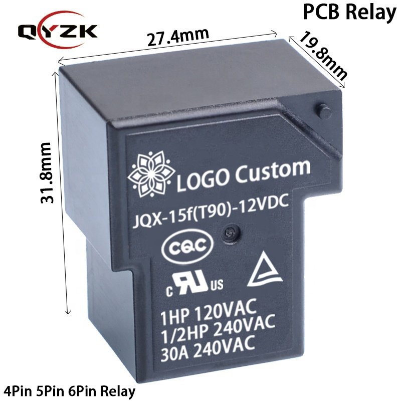 30a 40a Electromechanical Normally Open Mini 3 Volt 5V 6 Volt 24Vdc 48V Dc T90 Pcb 4 Pin 5 Pin 6 Pin Power Electric 12V Relay