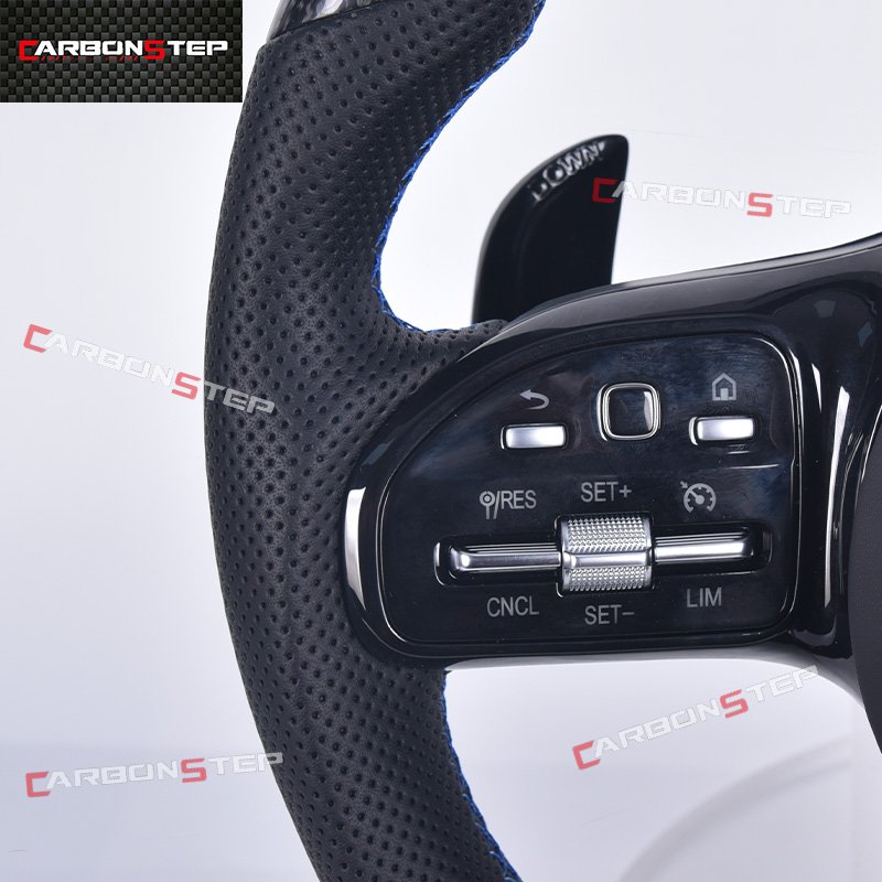 LED Display Carbon Fiber Steering Wheel For Mercedes Benz AM-G Vi-to W447 SLK R171 G Class A220 W219 GLE W176 W202