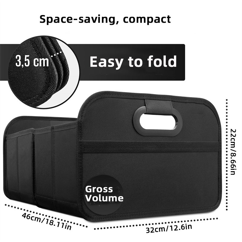 OEM Kuoshi Custom Multi-compartments Foldable Collapsible SUV Car Trunk Storage Organizer Box for Car Accessories