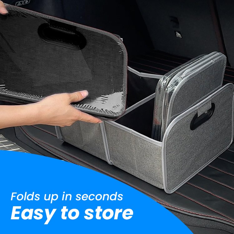 OEM Kuoshi Custom Multi-compartments Foldable Collapsible SUV Car Trunk Storage Organizer Box for Car Accessories