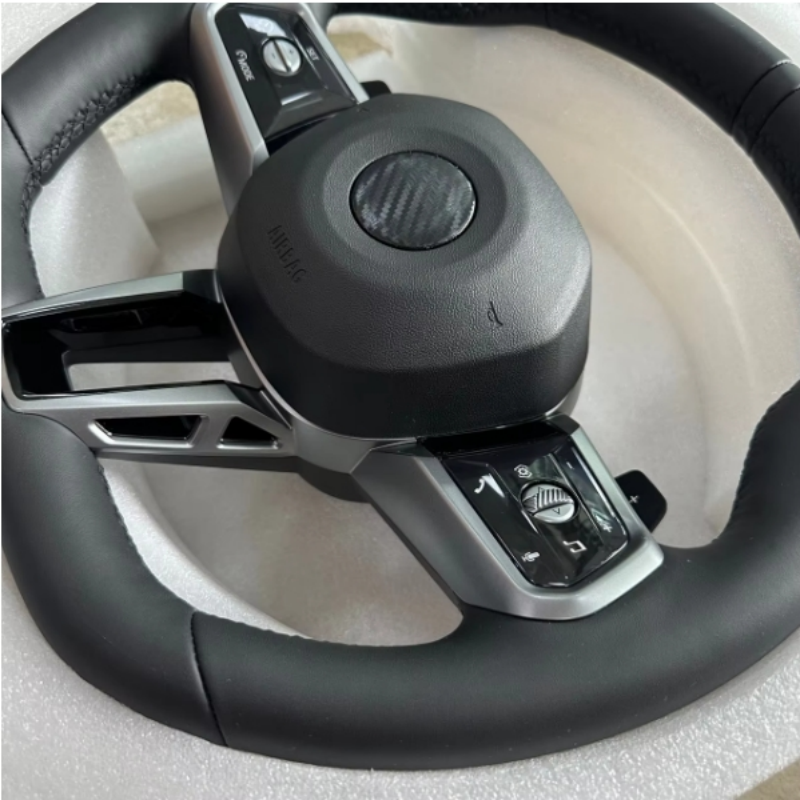 Sporty leather Steering wheel F10 Steering wheel Newly upgraded ID8 full leather sports steering wheel